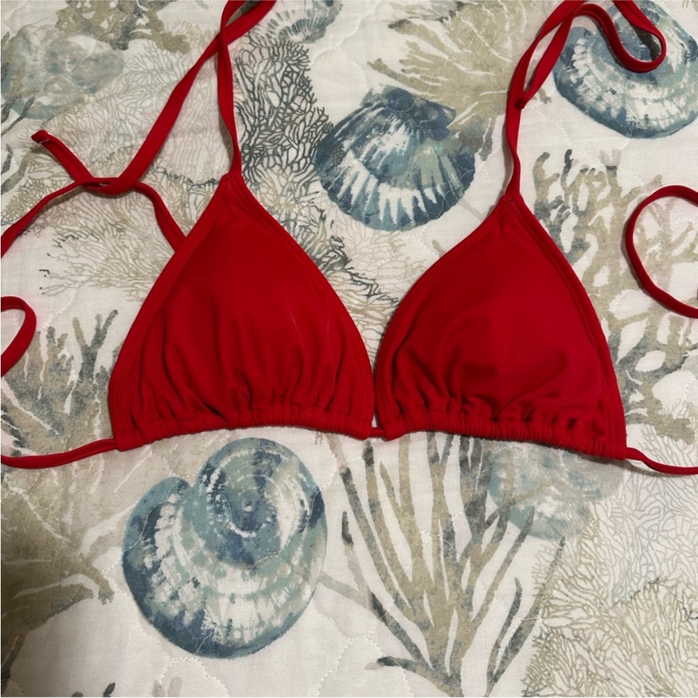 VENUS Red Bikini Triangle Top